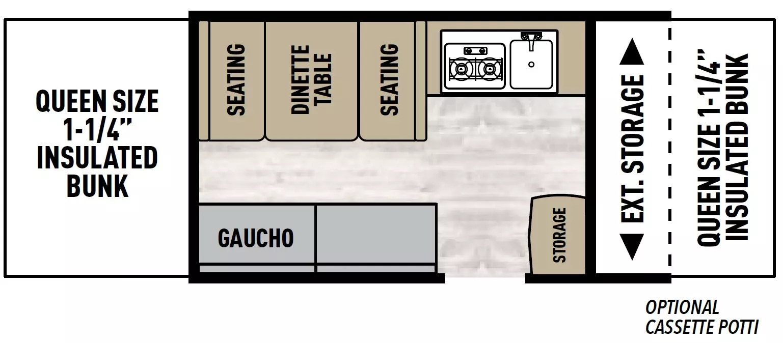 Viking Camping Trailers 2108ST Floorplan